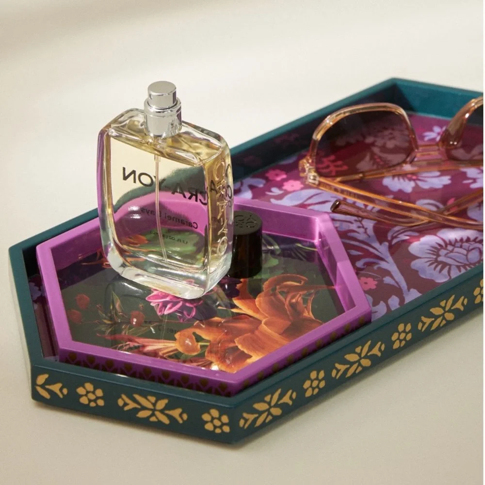 Liza Fresh Verlaine Floral wood tray